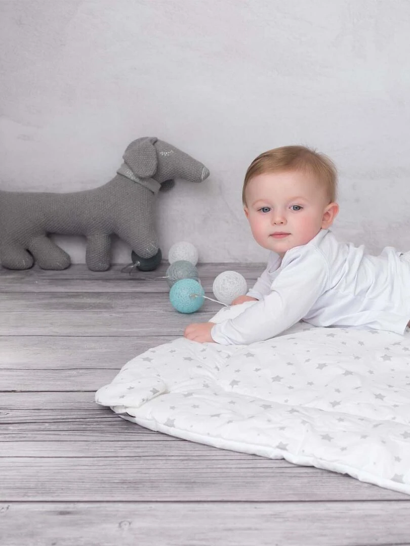 Peluche en coton tricot   Doudou chien Teckel   Gris