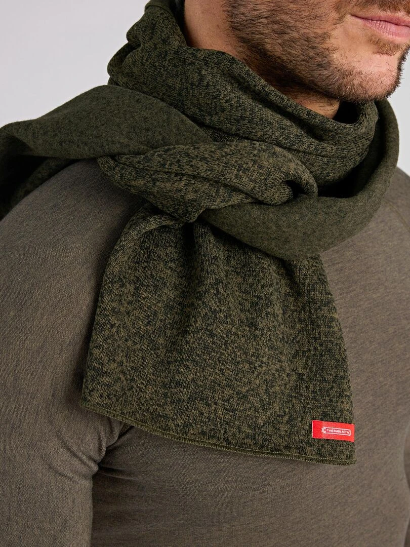 Écharpe mixte maille polaire chaude Thermolactyl DamartSport Kaki