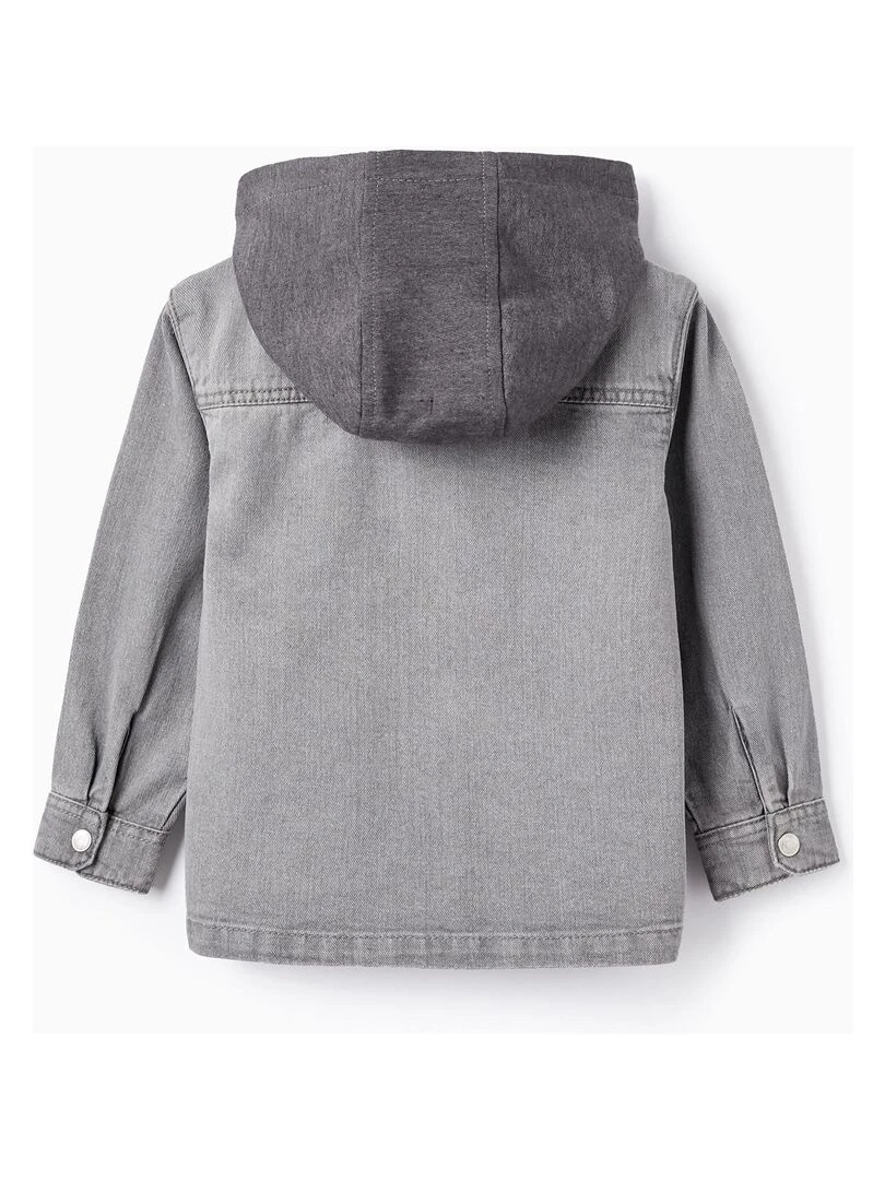 Veste en Jean avec Capuche Amovible pour Garçon manches longues   Vert