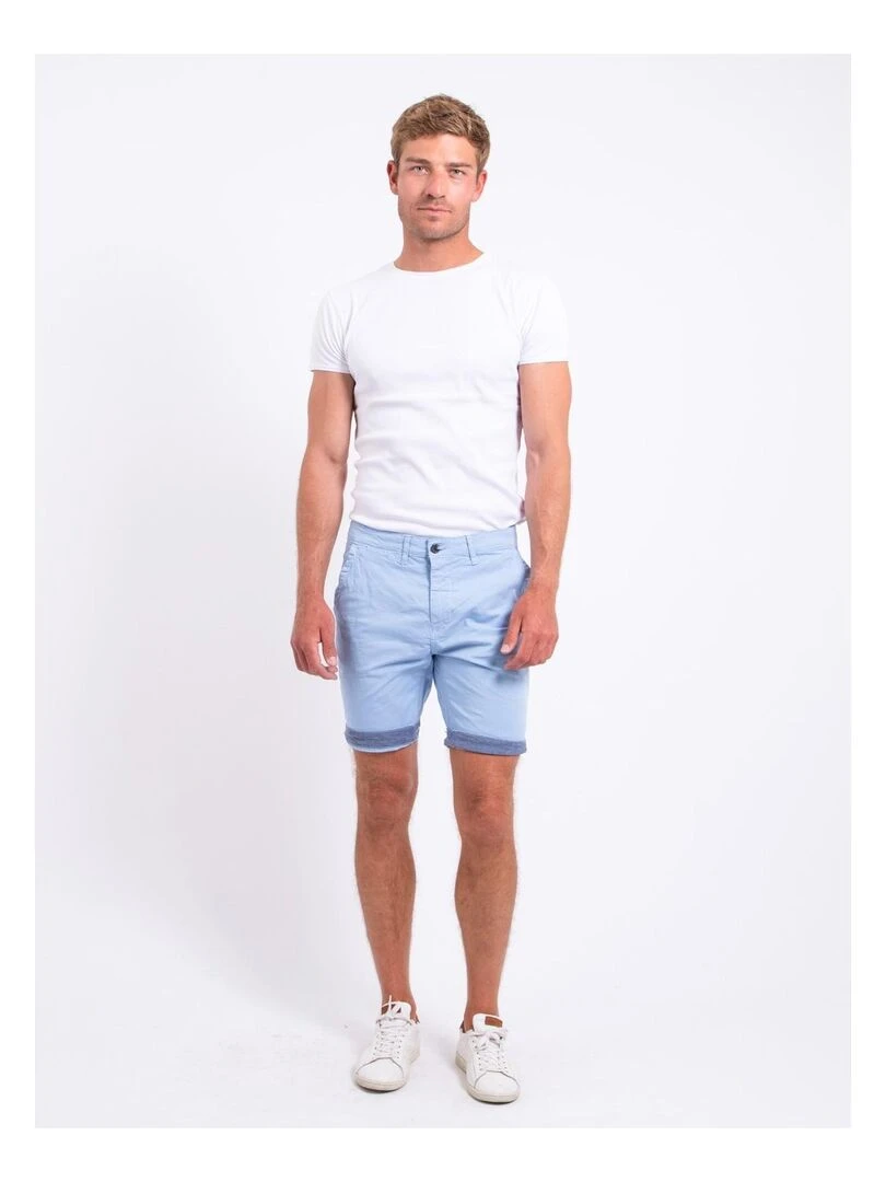 Bermuda chino BAZY   Bleu ciel