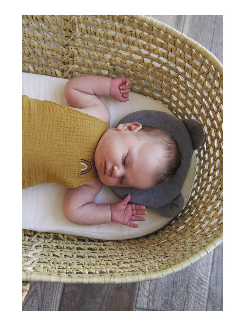 Candide   Coussin cale tête bébé P'tit Panda   Gris foncé   Gris foncé