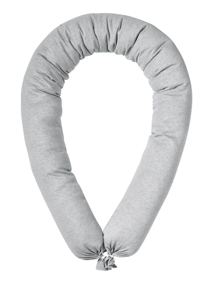 Tour de lit en coton 180 x 9 cm   Gris