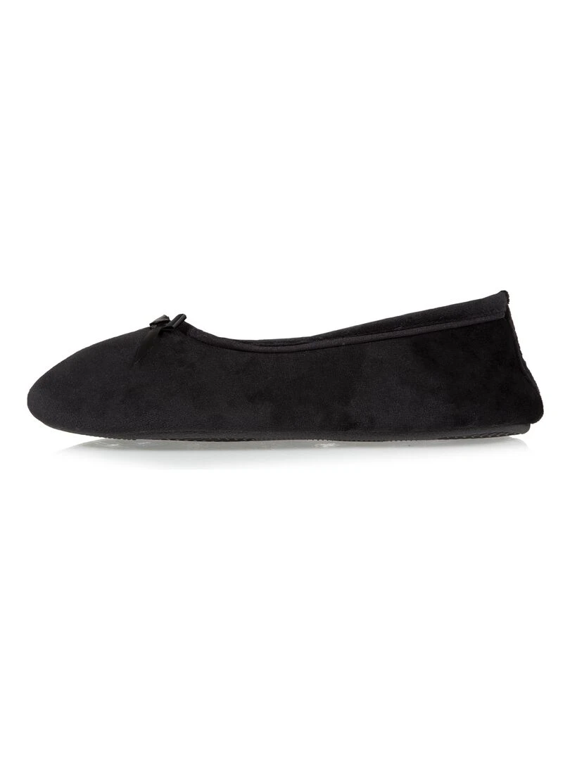 Chaussons ballerines Femme Noir/Pois   Noir
