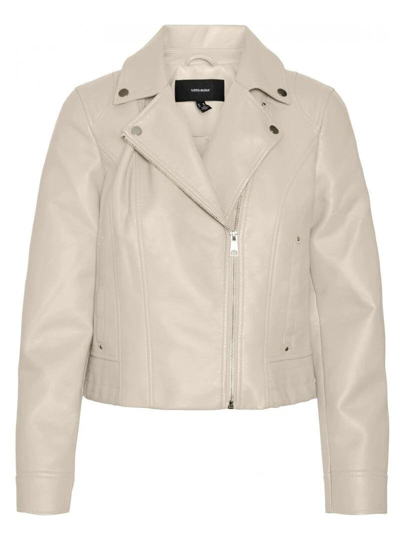 Blouson court en simili Vero Moda Blanc Blanc
