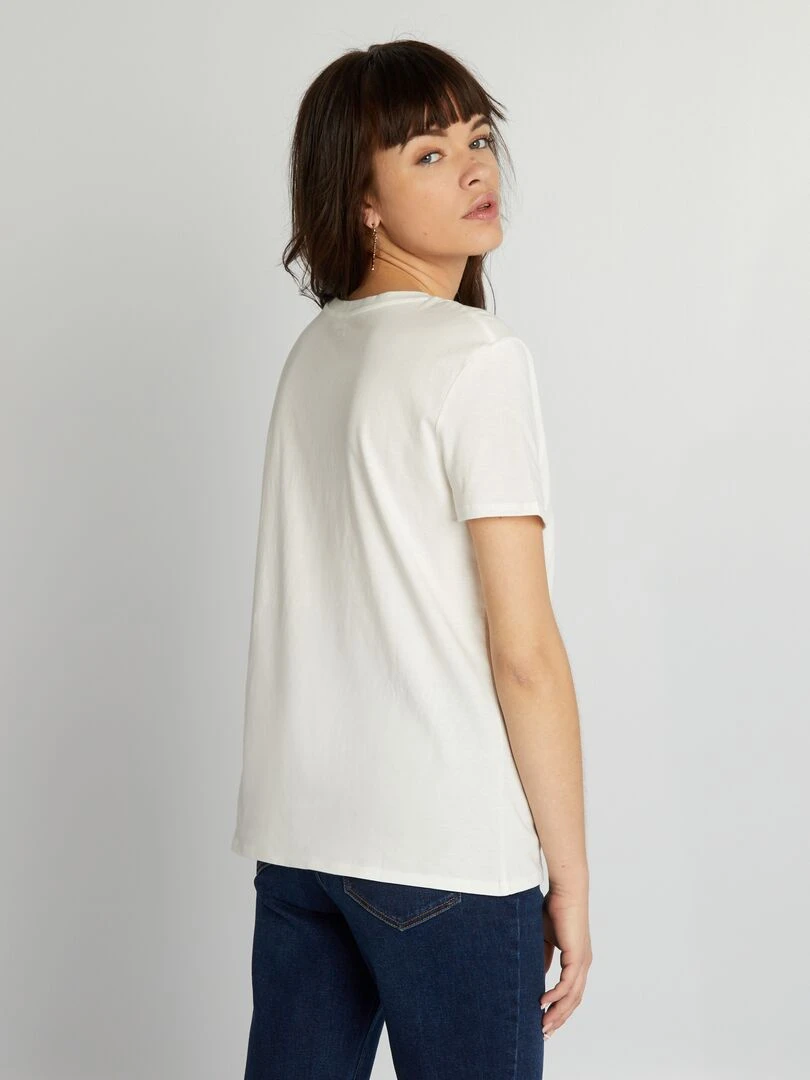 T shirt basique   blanc