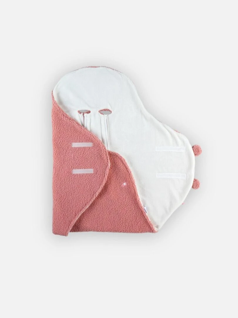 Couverture promenade en teddy    Rose