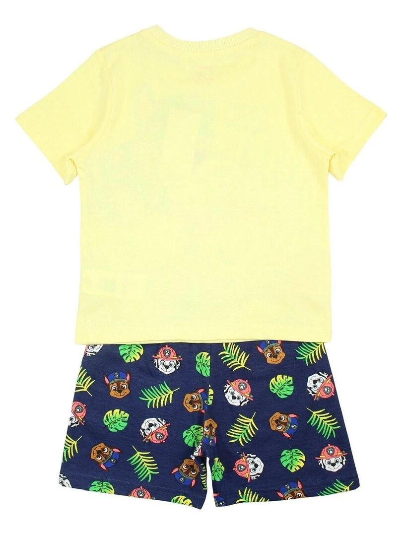 Paw Patrol   Ensemble ​​T shirt short garçon Imprimé La Pat' Patrouille   Jaune
