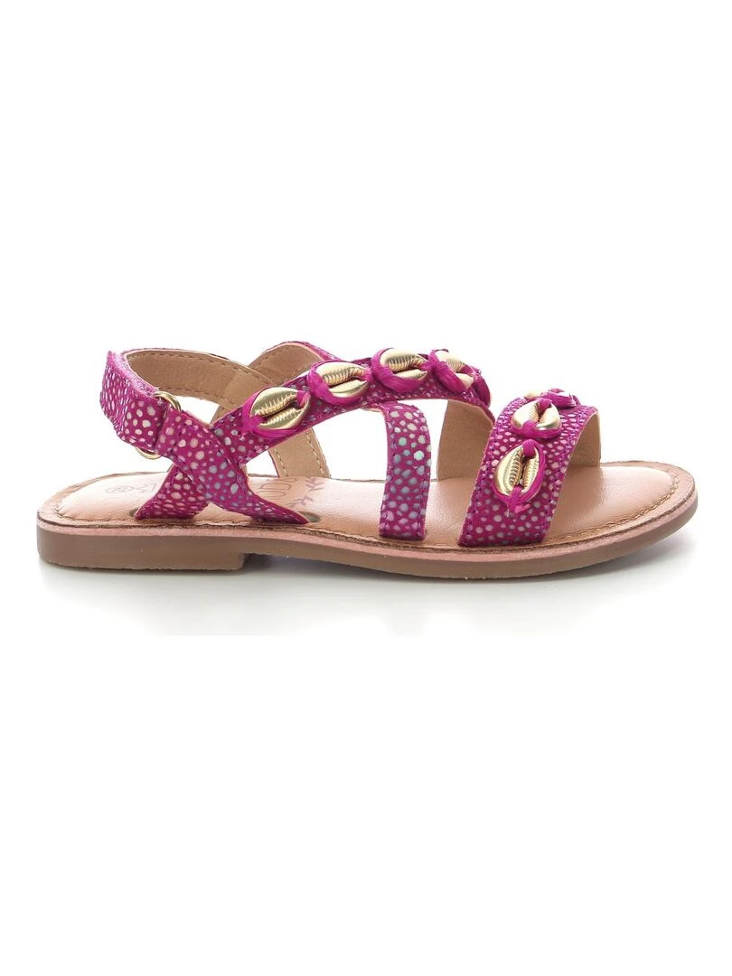 Sandales Cuir Craisea Rose fushia