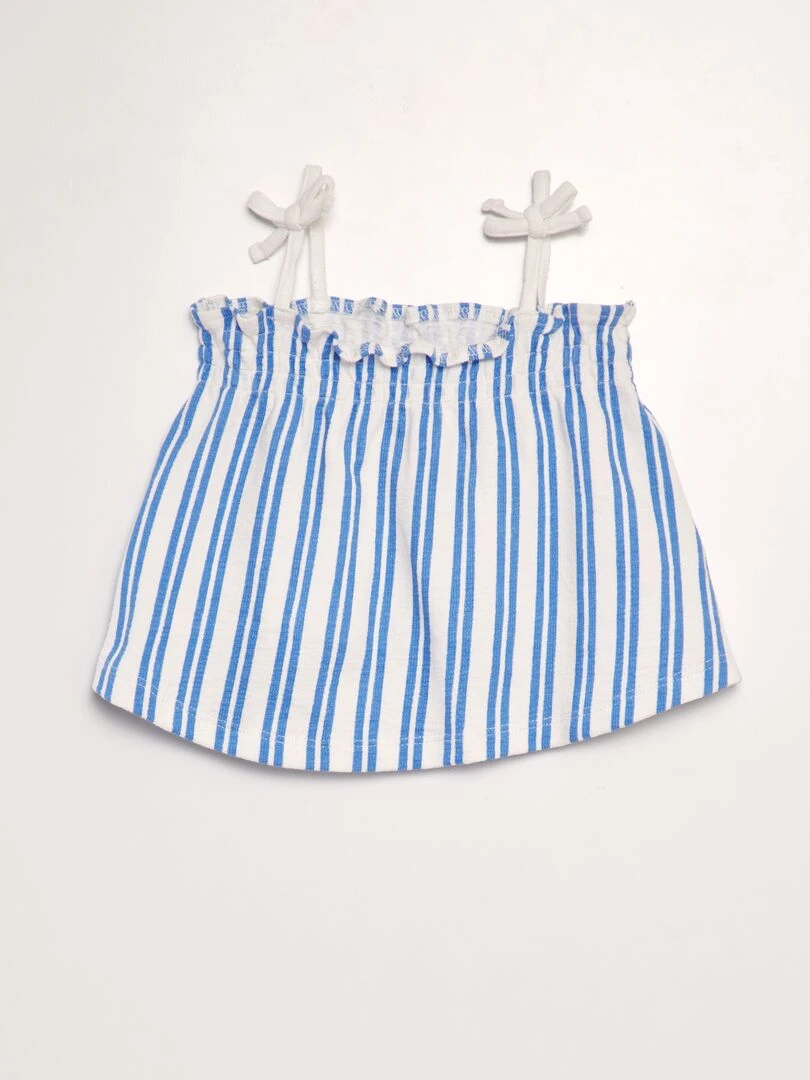 Ensemble short + débardeur imprimé 2 pèces Blanc