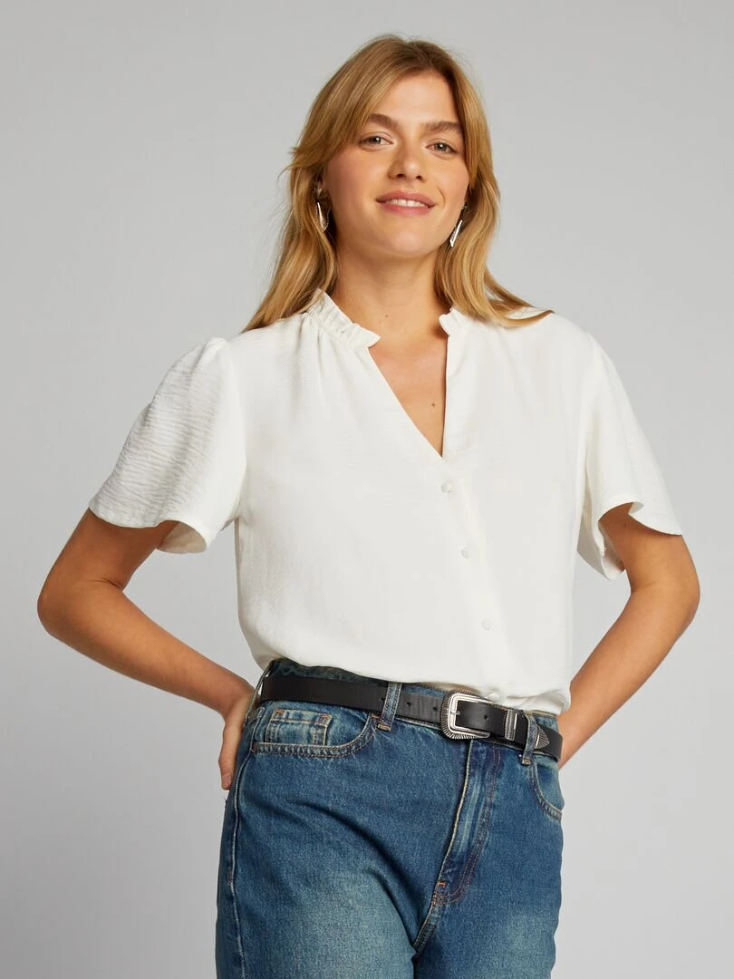 Blouse fluide Ecru
