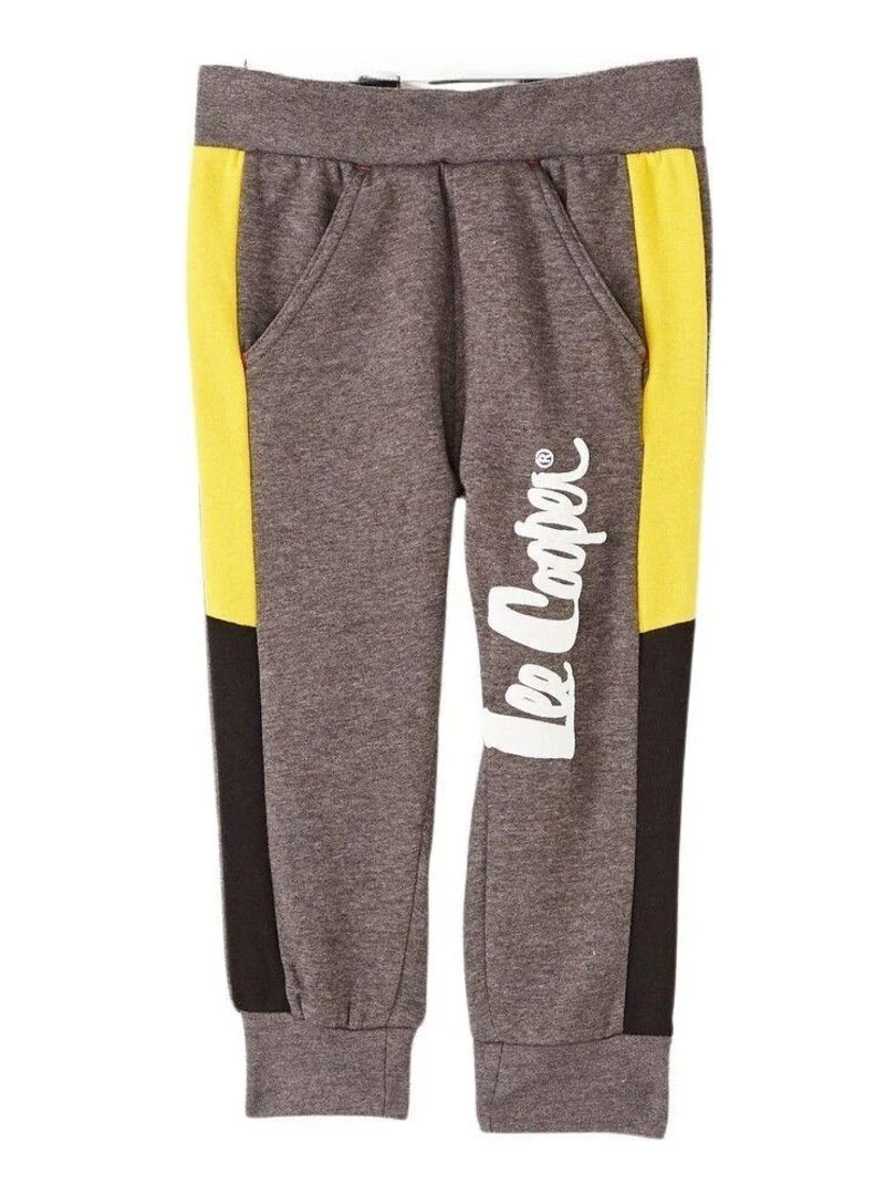 Lee Cooper Pantalon De Jogging garçon imprimé logo en coton Gris