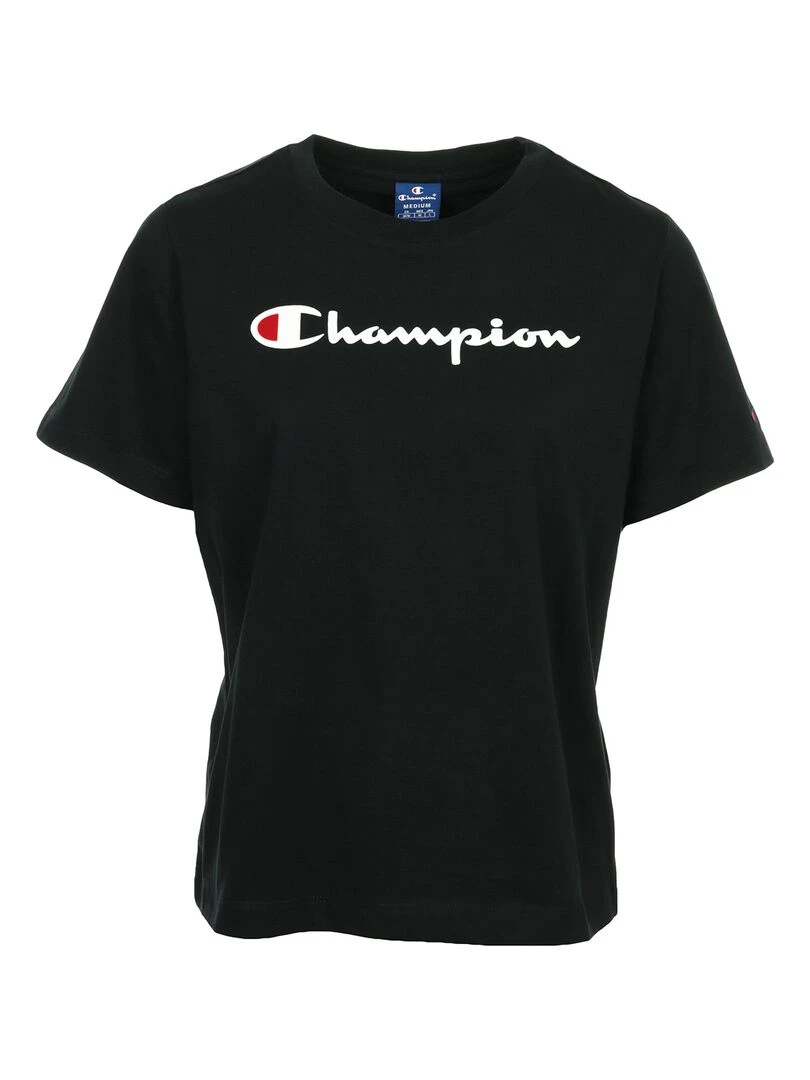 Champion Crewneck T Shirt Wn's Noir Blanc