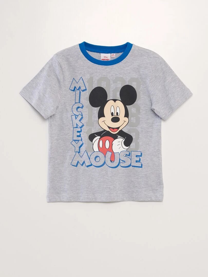 Pyjama short 'Mickey'   2 pièces   gris/bleu