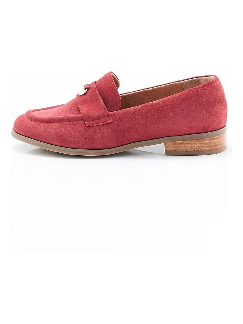 Mocassins avec médaillon Damart Rouge