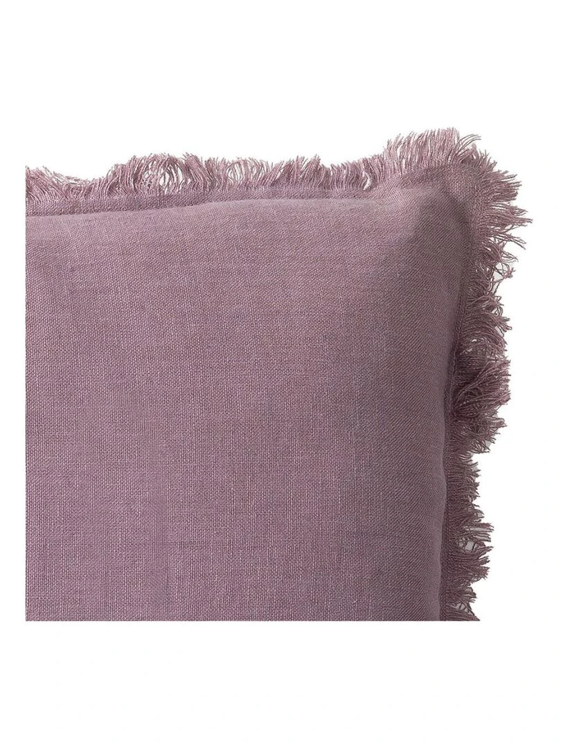 Coussin lin bords effilés 'Deko&co' Parme