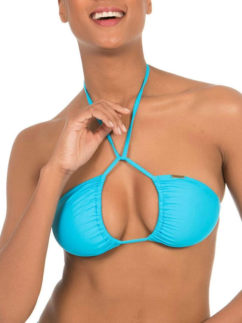 Haut maillot de bain triangle convertible Summer Paradise   Bleu turquoise