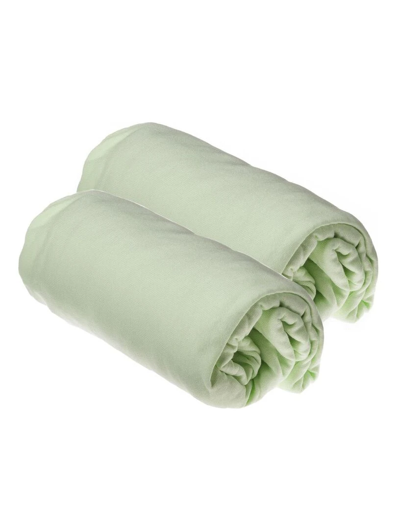 Lot de 2 Draps housse pour matelas bébé Dulce AKITEN RETAIL Vert