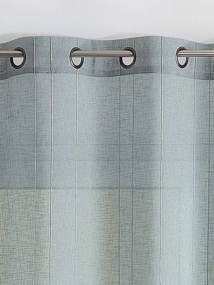 Voilage tamisant uni à fines rayures   Gris clair