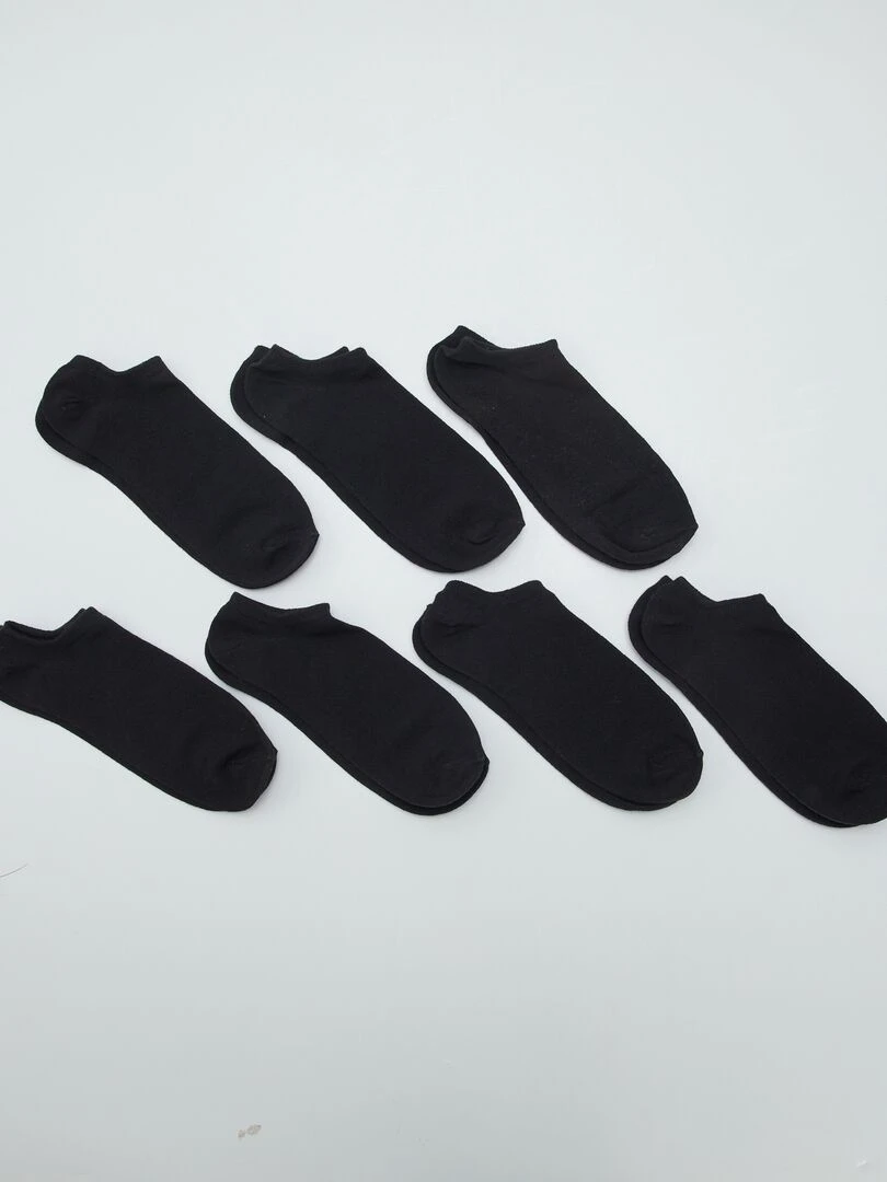 Lot de 4 paires de chaussettes invisibles Noir