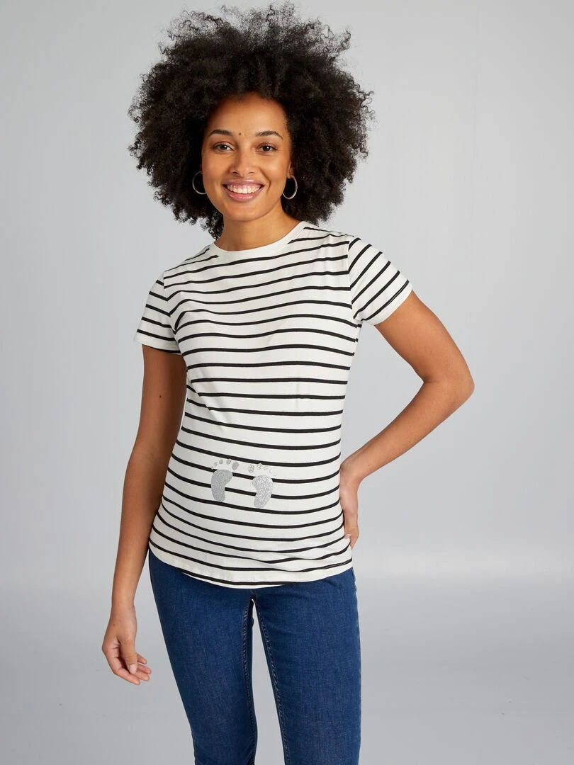 Tee shirt de maternité Blanc