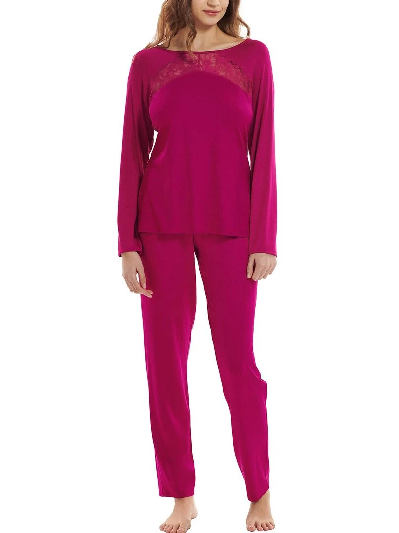 Pyjama pantalon top manches longues Karin Violet