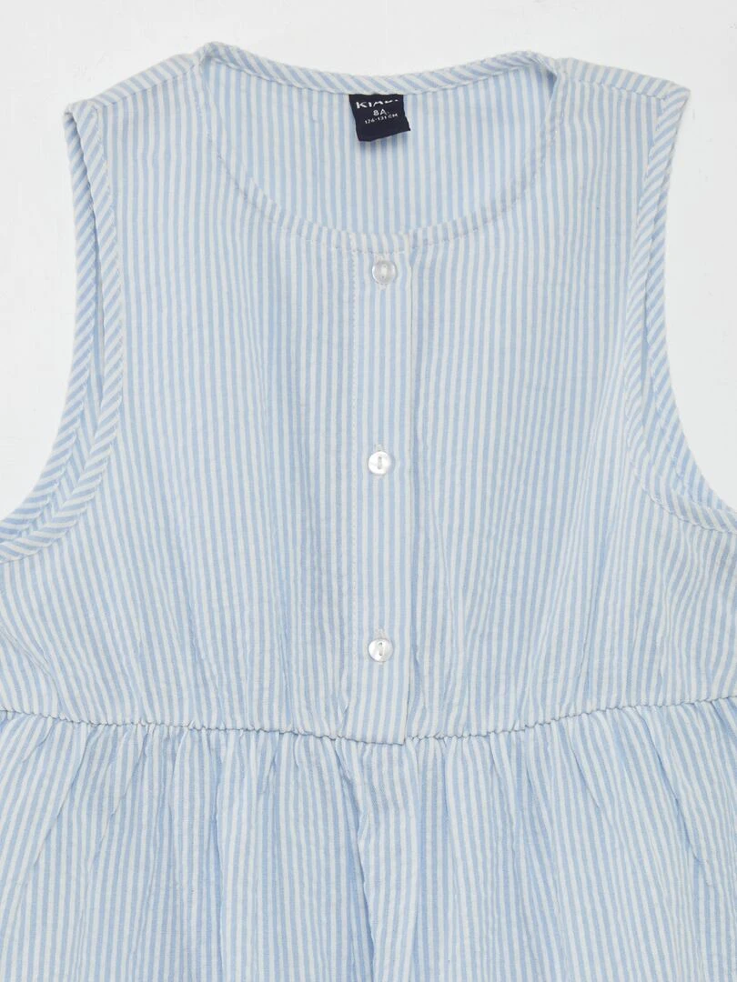 Robe évasée à rayures   Bleu