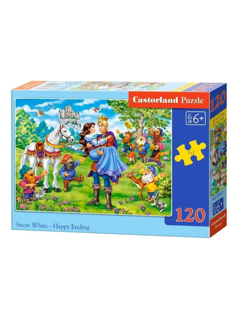 Puzzle 120 pièces : Blanche Neige Fin heureuse N/A