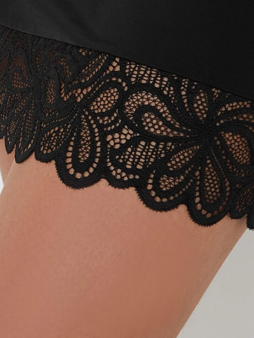 Nuisette bandeau Syara   RougeGorge Lingerie   Noir
