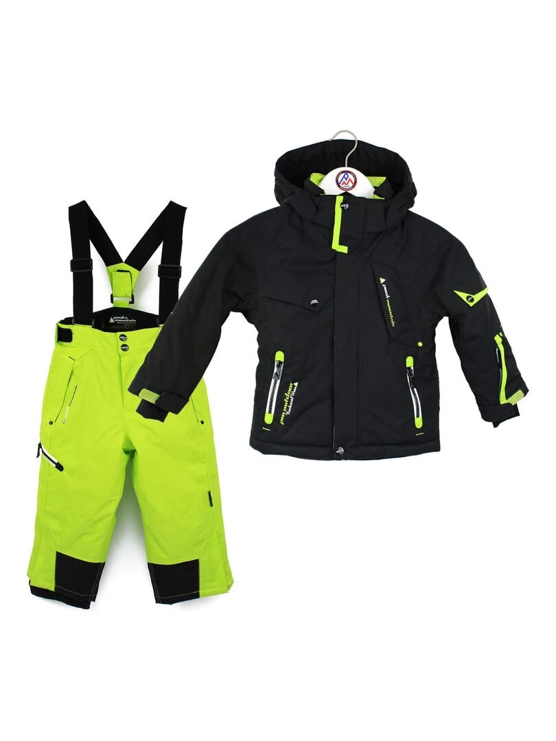 Ensemble de ski garçon ECOSMIC PEAK MOUNTAIN Noir Vert