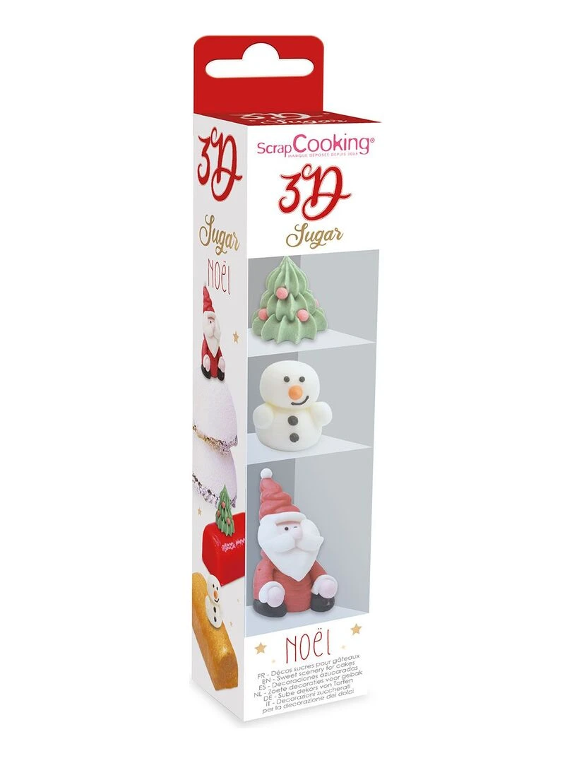 Décorations en sucre en relief 3D Noël N/A