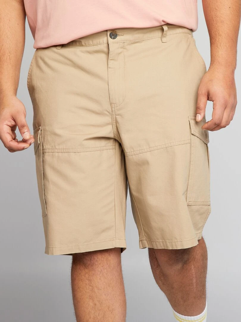 Bermuda  avec poches à rabat   Beige