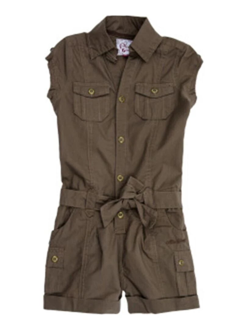 Salopette fille FIBODY MISS GIRLY Marron