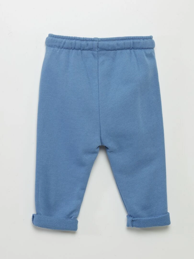 Pantalon jogging en french terry   bleu
