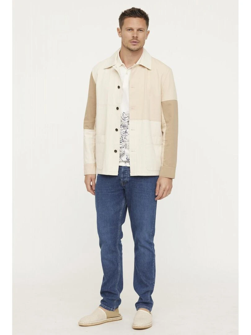 Lee Cooper   Veste manches longues coton regular FOLIO   Beige argile