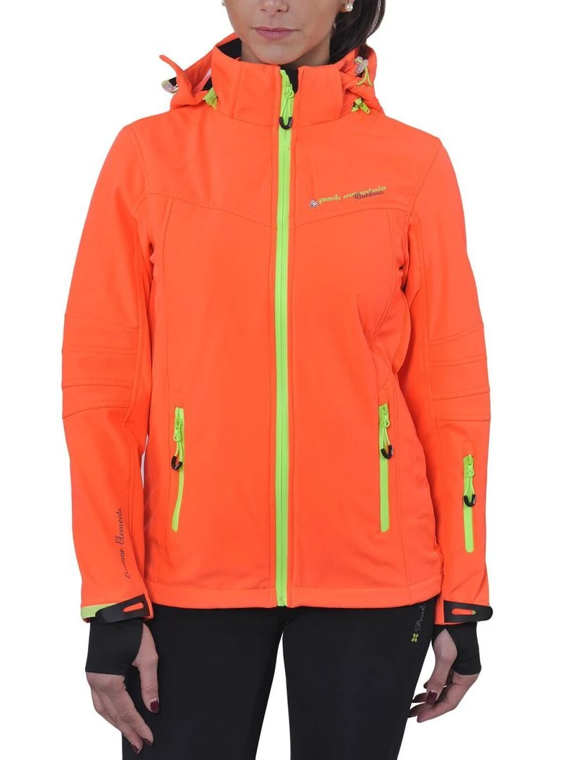 Blouson de ski femme AMALA Orange corail