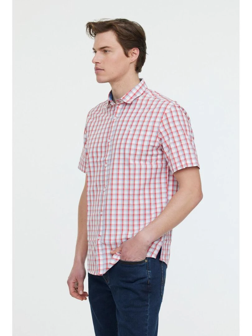 Lee Cooper Chemise manches courtes coton regular DOXOU MC Orange mandarine