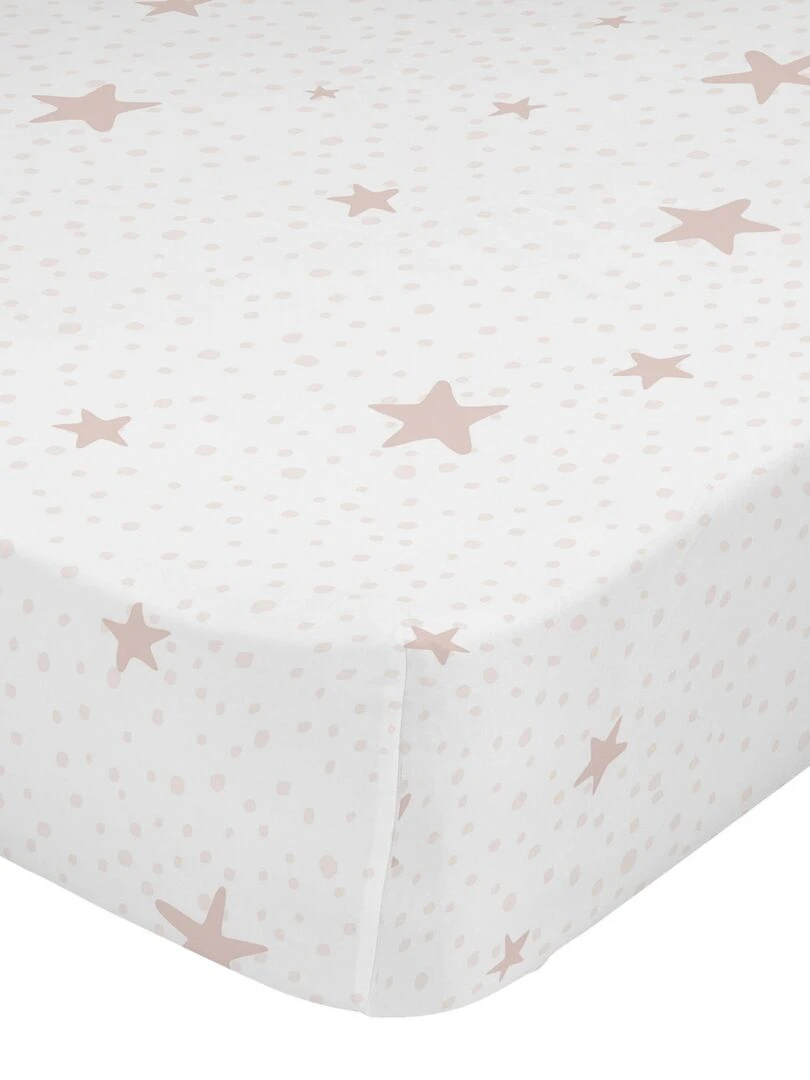 Drap housse Little star "Happyfriday" Rose