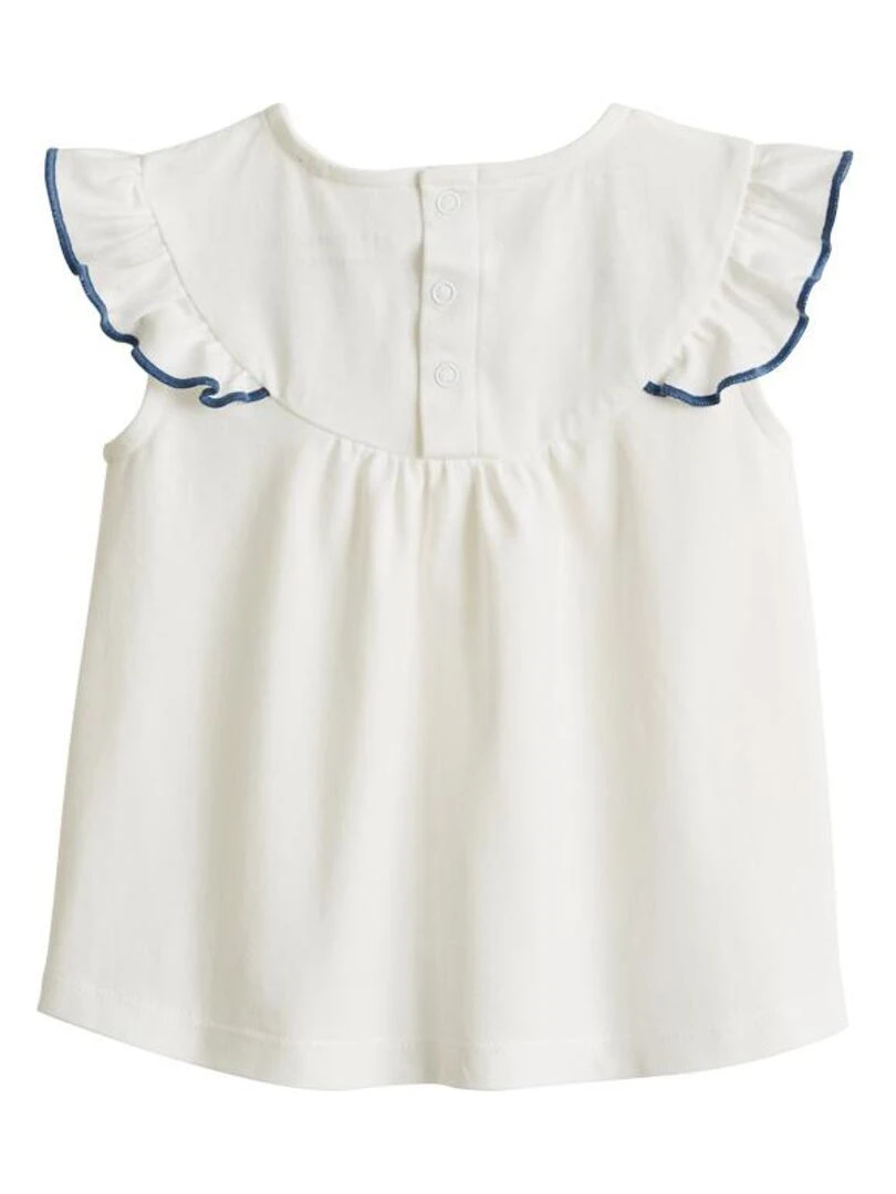 T shirt bébé Flora Ecru
