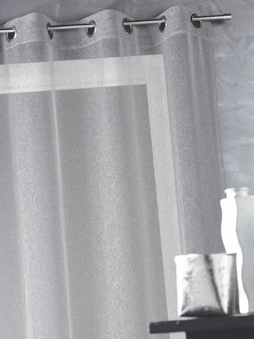 Voilage en organza fantaisie uni Gris clair