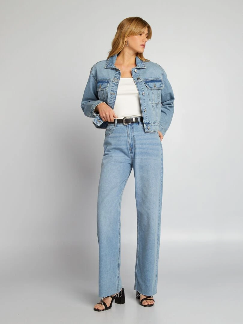 Veste courte en jean Triple stone