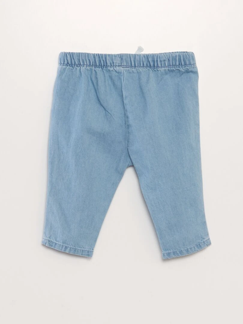Pantalon léger en coton Bleu