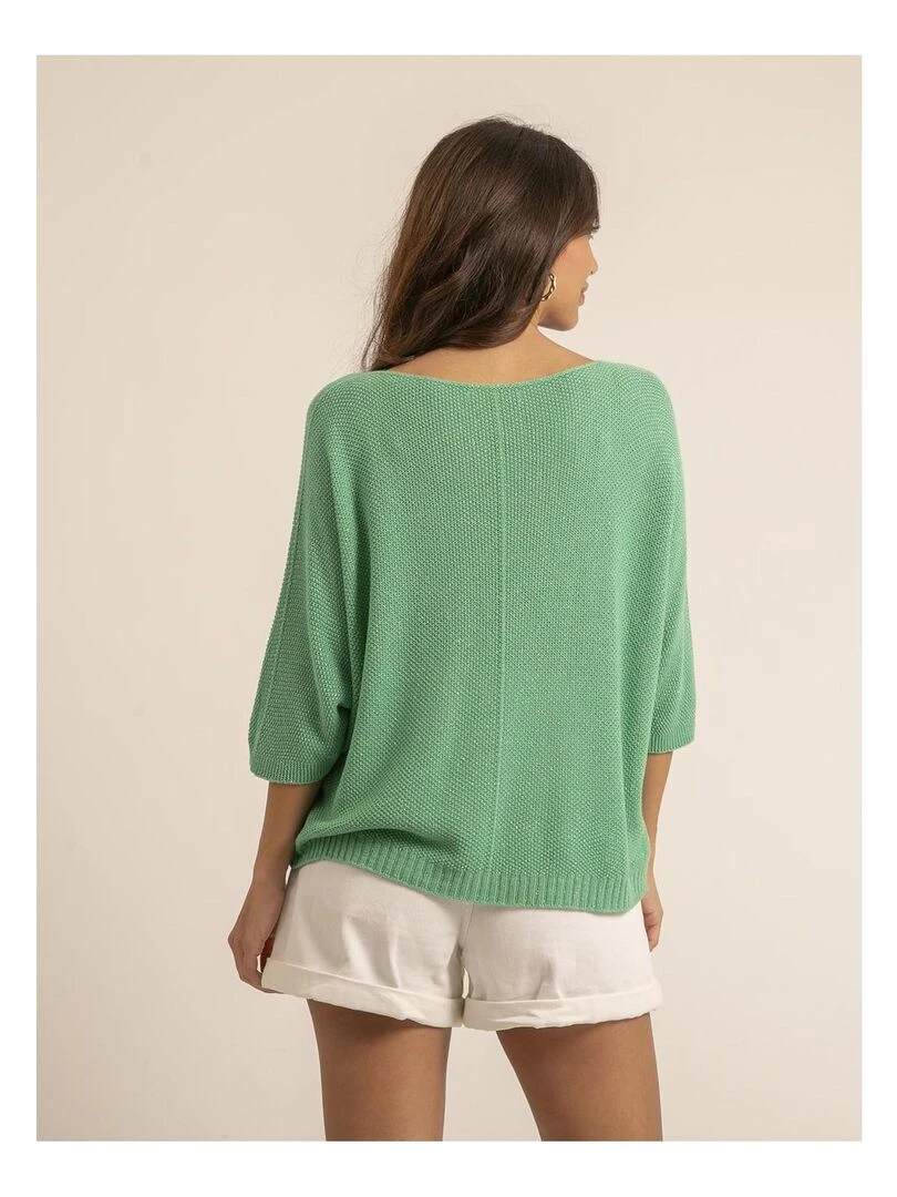 Pull fin paillettes KOLIANE Vert
