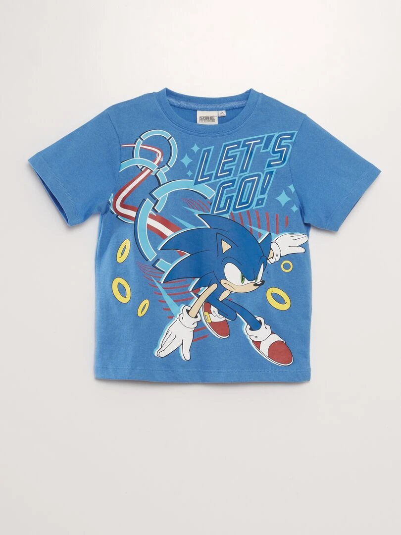 Pyjama short 'Sonic'   2 pièces   Bleu/rouge