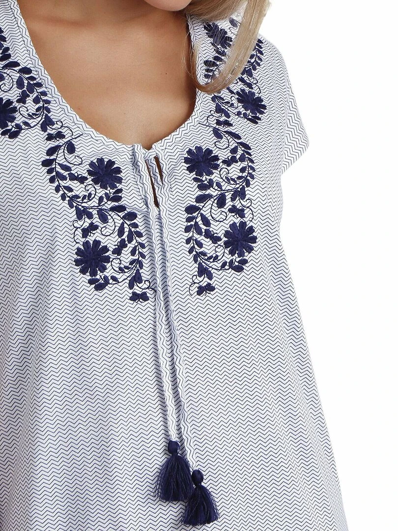 Chemise de nuit manches courtes Blue And Bleu Mod   Bleu marine