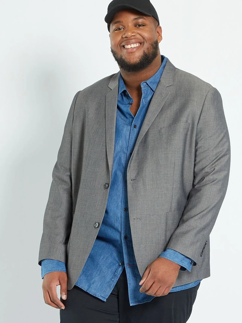 Veste de costume regular Gris