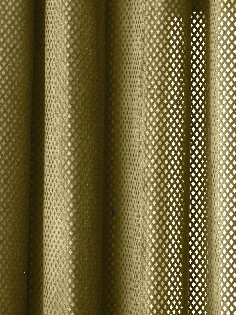 Rideau contemporain aux motifs velours   Jaune