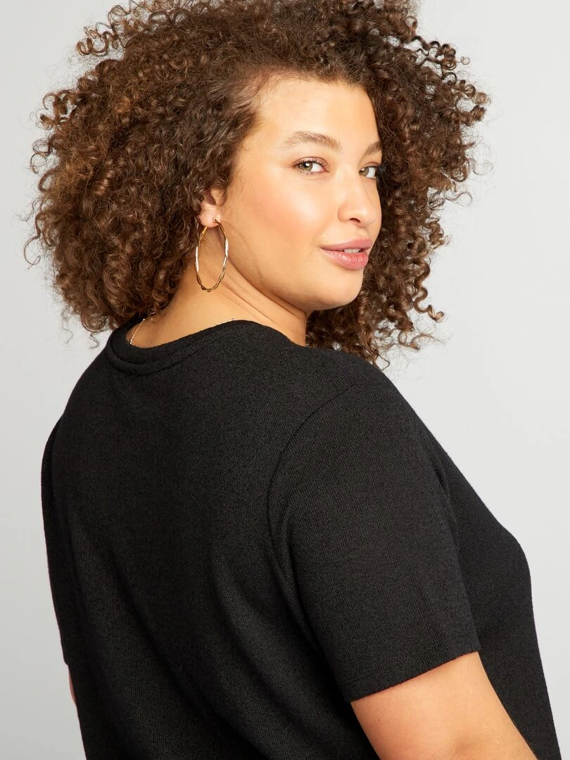 T shirt classique fluide   noir