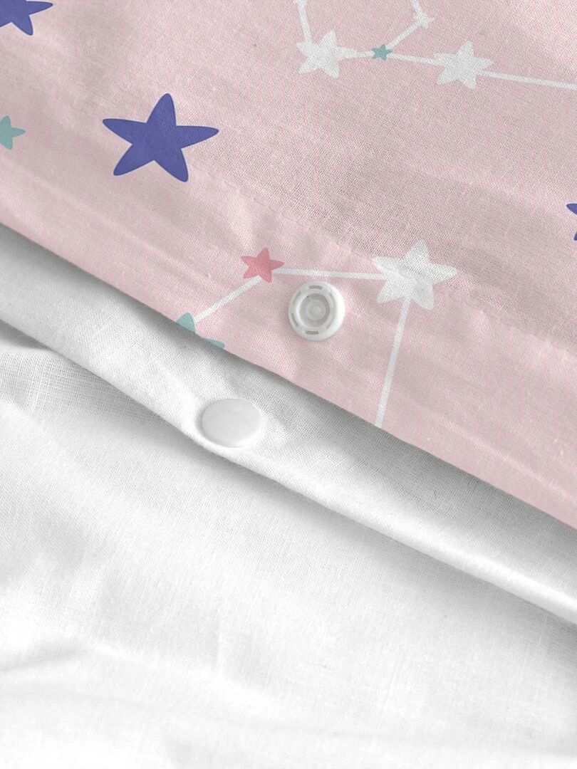 Parure housse de couette 2 pièces Sky stars "Happyfriday"   Blanc