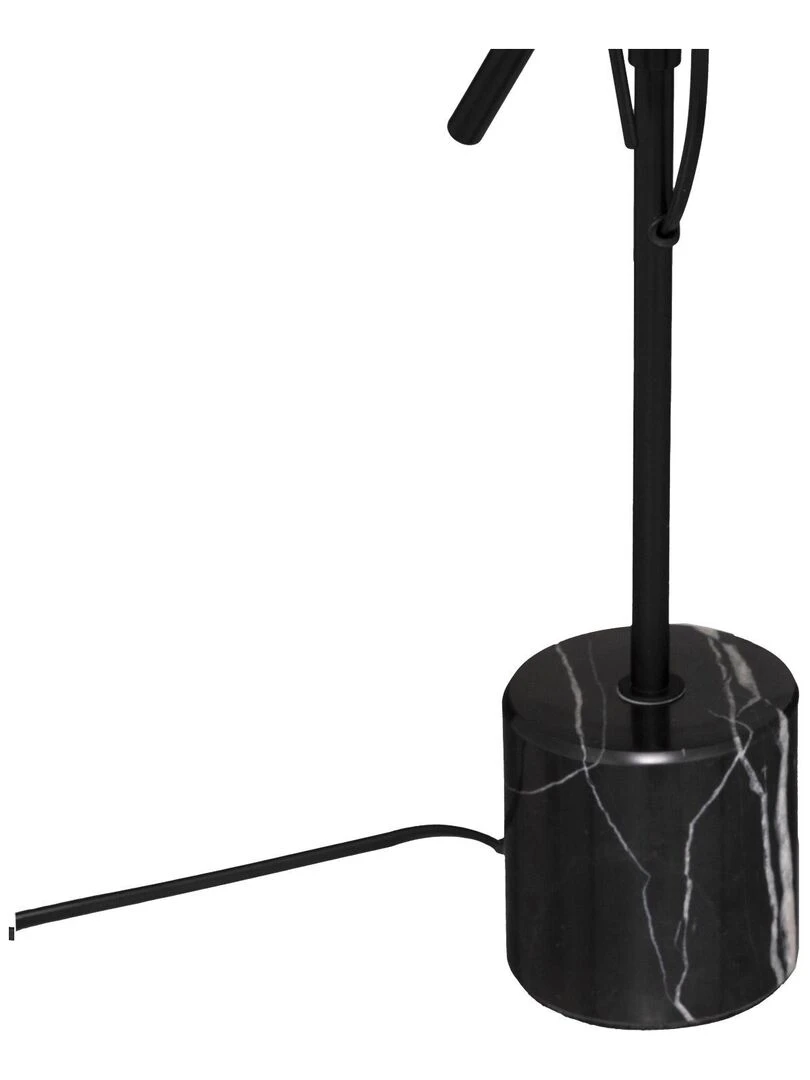 Lampe au bras articulé avec base en marbre   Noir