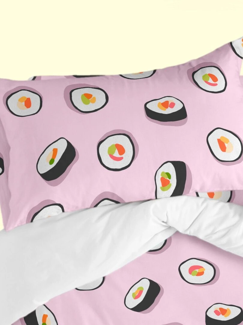 Taie d'oreiller Sushi "Happyfriday" Multicolore